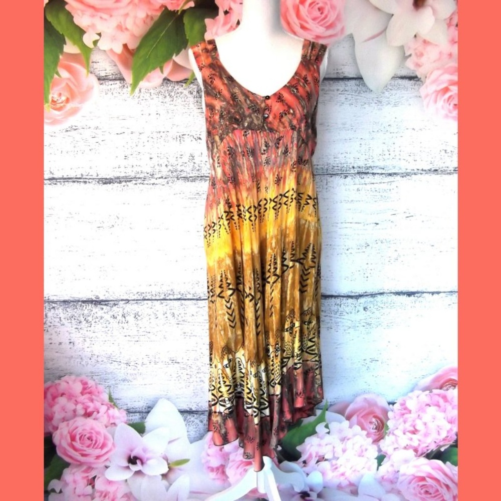 Lady Cactus Boho Sleeveless Dress Size
